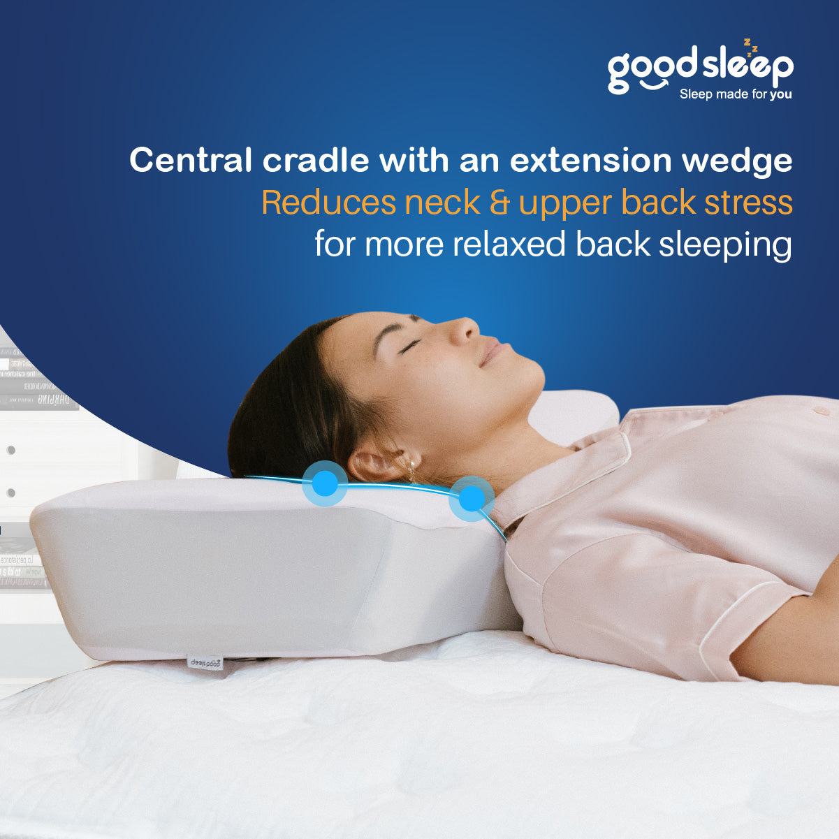 Goodsleep Ergonomic Memory Foam Customisable Cloud Pillow